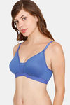 Rosaline Everyday Double Layered Non-Wired 3/4th Coverage T-Shirt Bra - Amparo Blue — thumbnail 3