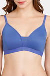 Rosaline Everyday Double Layered Non-Wired 3/4th Coverage T-Shirt Bra - Amparo Blue — thumbnail 4