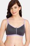 Rosaline Everyday Double Layered Non Wired 3/4th Coverage T-Shirt Bra - Forged Iron — thumbnail 1