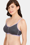 Rosaline Everyday Double Layered Non Wired 3/4th Coverage T-Shirt Bra - Forged Iron — thumbnail 3