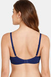 Rosaline Everyday Double Layered Non-Wired 3/4th Coverage T-Shirt Bra - Blue Depth — thumbnail 2
