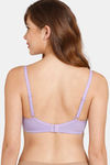 Rosaline Everyday Double Layered Non-Wired 3/4th Coverage T-Shirt Bra - Violet Tulip — thumbnail 2