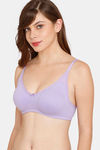 Rosaline Everyday Double Layered Non-Wired 3/4th Coverage T-Shirt Bra - Violet Tulip — thumbnail 3