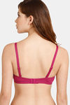 Rosaline Everyday Double Layered Non Wired 3/4th Coverage T-Shirt Bra - Festival Fuschia — thumbnail 2