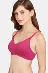 Rosaline Everyday Double Layered Non Wired 3/4th Coverage T-Shirt Bra - Festival Fuschia — thumbnail 3