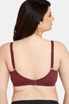 Rosaline Everyday Double Layered Non Wired Full Coverage Super Support Bra - Fig — thumbnail 2