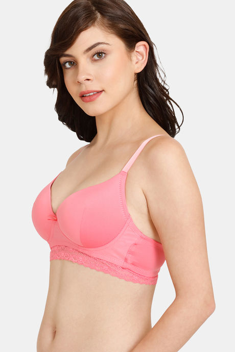 Rosaline Padded Non-Wired Medium Coverage T-Shirt Bra - Pink Lemonade — image 3