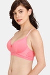 Rosaline Padded Non-Wired Medium Coverage T-Shirt Bra - Pink Lemonade — thumbnail 3