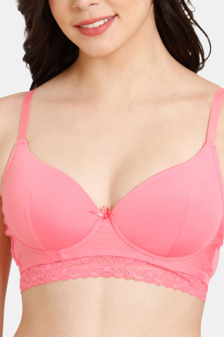Rosaline Padded Non-Wired Medium Coverage T-Shirt Bra - Pink Lemonade — image 4