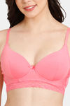 Rosaline Padded Non-Wired Medium Coverage T-Shirt Bra - Pink Lemonade — thumbnail 4