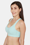 Rosaline Everyday Double Layered Non Wired Medium Coverage T-Shirt Bra - Aqua — thumbnail 3