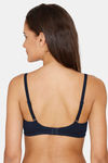 Rosaline Everyday Double Layered Non Wired Medium Coverage T-Shirt Bra - Navy Blue — thumbnail 3