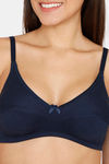 Rosaline Everyday Double Layered Non Wired Medium Coverage T-Shirt Bra - Navy Blue — thumbnail 4