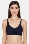 Rosaline Everyday Double Layered Non Wired Medium Coverage T-Shirt Bra - Navy Blue — thumbnail 1