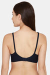 Rosaline Everyday Double Layered Non Wired Medium Coverage T-Shirt Bra - Navy Blue — thumbnail 3
