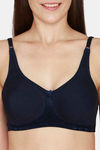 Rosaline Everyday Double Layered Non Wired Medium Coverage T-Shirt Bra - Navy Blue — thumbnail 4