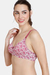 Rosaline Everyday Double Layered Non Wired 3/4th Coverage T-Shirt Bra - Malaga Floral Pt — thumbnail 3