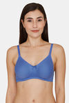 Rosaline Everyday Double Layered Non Wired 3/4th Coverage T-Shirt Bra - Amparo Blue — thumbnail 1