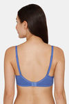 Rosaline Everyday Double Layered Non Wired 3/4th Coverage T-Shirt Bra - Amparo Blue — thumbnail 3