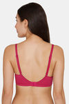 Rosaline Everyday Double Layered Non Wired 3/4th Coverage T-Shirt Bra - Fuchsia Red — thumbnail 3