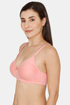 Rosaline Everyday Double Layered Non Wired 3/4th Coverage T-Shirt Bra - Quartz Pink — thumbnail 2