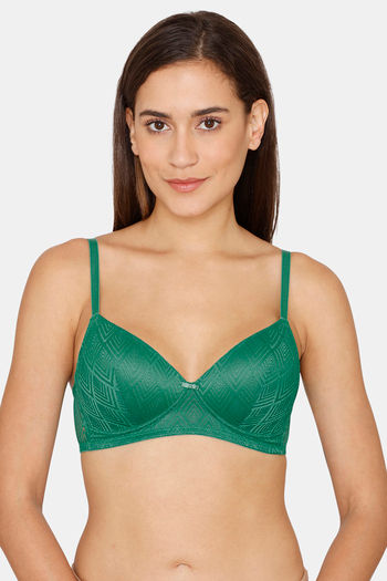 Rosaline Padded Non Wired Medium Coverage T-Shirt Bra - Lush Meadow