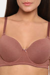 Rosaline Padded Wired 3/4th Coverage T-Shirt Bra - Nutmeg — thumbnail 4