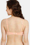 Rosaline Padded Wired 3/4th Coverage T-Shirt Bra - Salmon — thumbnail 2