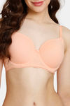 Rosaline Padded Wired 3/4th Coverage T-Shirt Bra - Salmon — thumbnail 4