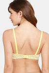 Rosaline Padded Wired 3/4th Coverage T-Shirt Bra With Lace Band - Aspen Gold — thumbnail 2