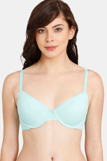 Rosaline Padded Wired Medium Coverage T-Shirt Bra - Aruba Blue