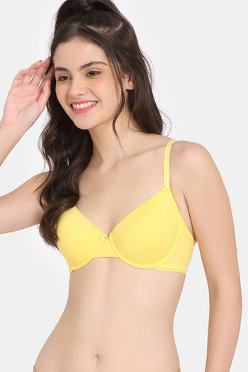 Rosaline Padded Wired Medium Coverage T-Shirt Bra - Aspen Gold