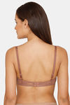 Rosaline Padded Wired 3/4th Coverage Lace Bra - Nutmeg — thumbnail 3