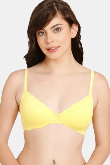 Rosaline Padded Non-Wired Medium Coverage T-Shirt Bra - Aspen Gold
