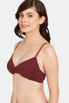Rosaline Padded Non-Wired Medium Coverage T-Shirt Bra - Fig — thumbnail 3