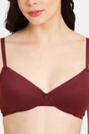 Rosaline Padded Non-Wired Medium Coverage T-Shirt Bra - Fig — thumbnail 4