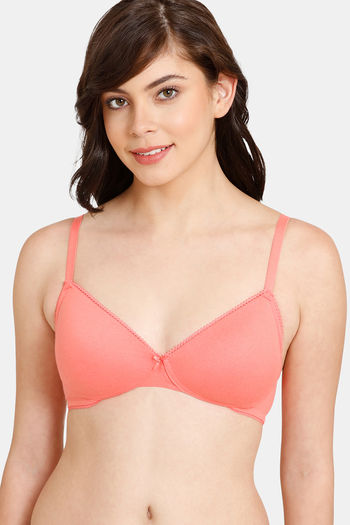 Rosaline Padded Non-Wired Medium Coverage T-Shirt Bra - Georgia Peach