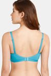 Rosaline Everyday Double Layered Non Wired 3/4th Coverage T-Shirt Bra - Blue Bird — thumbnail 2