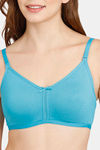 Rosaline Everyday Double Layered Non Wired 3/4th Coverage T-Shirt Bra - Blue Bird — thumbnail 4