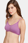 Rosaline Everyday Double Layered Non Wired 3/4th Coverage T-Shirt Bra - Bellflower — thumbnail 3