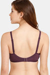 Rosaline Everyday Double Layered Non Wired 3/4th Coverage T-Shirt Bra - Winter Bloom — thumbnail 2