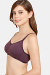 Rosaline Everyday Double Layered Non Wired 3/4th Coverage T-Shirt Bra - Winter Bloom — thumbnail 3