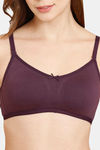 Rosaline Everyday Double Layered Non Wired 3/4th Coverage T-Shirt Bra - Winter Bloom — thumbnail 4
