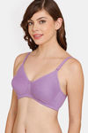 Rosaline Everyday Double Layered Non-Wired 3/4th Coverage  T-Shirt Bra - Bellflower — thumbnail 3