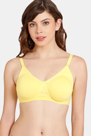 Buy Zivame Rosaline Everyday Double Layered Non Wired 3-4th Coverage  T-Shirt Bra - Dainty - Beige online