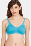 Rosaline Everyday Double Layered Non Wired 3/4th Coverage T-Shirt Bra - Blue Bird — thumbnail 1