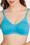 Rosaline Everyday Double Layered Non Wired 3/4th Coverage T-Shirt Bra - Blue Bird — thumbnail 4