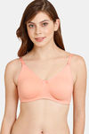 Rosaline Everyday Double Layered Non Wired 3/4th Coverage T-Shirt Bra - Candlelight Peach — thumbnail 1
