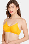 Rosaline Everyday Double Layered Non Wired 3/4th Coverage T-Shirt Bra - Cadmium Yellow — thumbnail 3