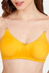 Rosaline Everyday Double Layered Non Wired 3/4th Coverage T-Shirt Bra - Cadmium Yellow — thumbnail 4